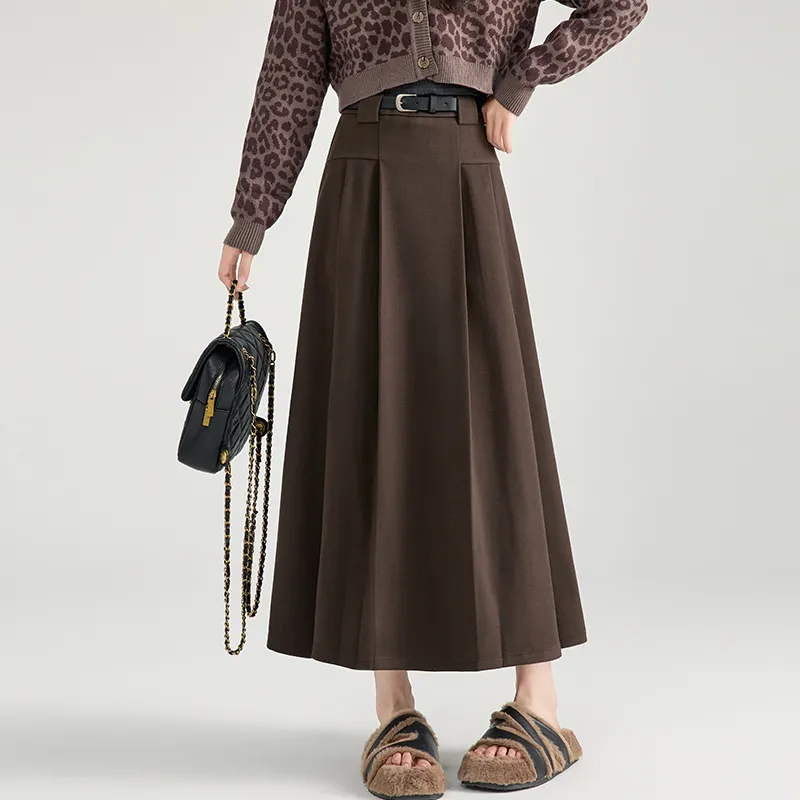 Oudifu Casual Long Skirt Women's-9