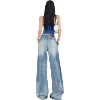 Oudifu Jeans Women's Vintage Blue