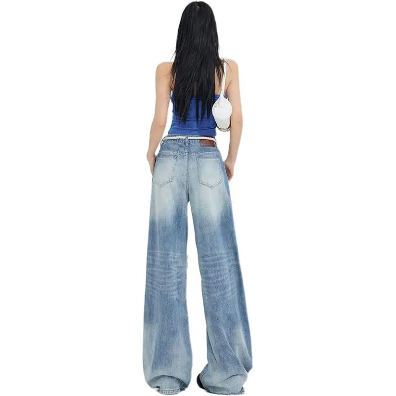 Oudifu Jeans Women's Vintage Blue-0
