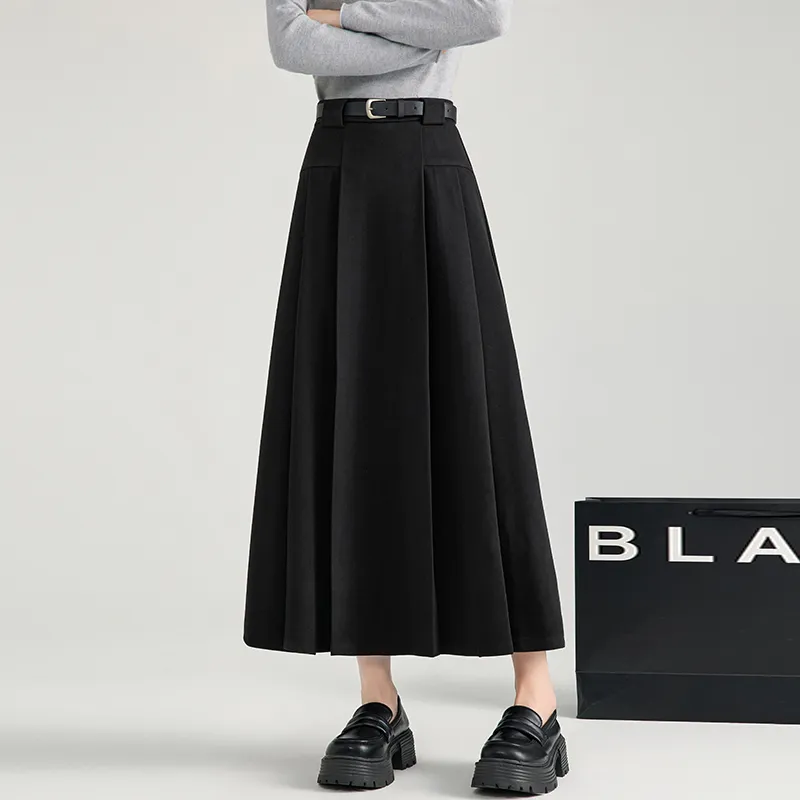 Oudifu Casual Long Skirt Women's-6