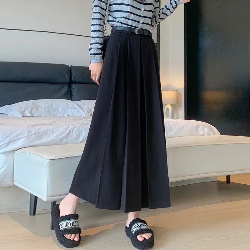Oudifu Casual Long Skirt Women's-5