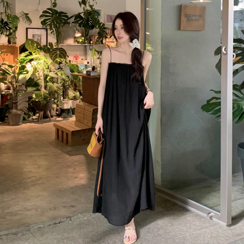 Oudifu Slip Dresses Women's-5