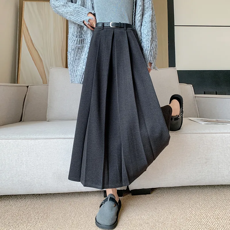Oudifu Casual Long Skirt Women's-11