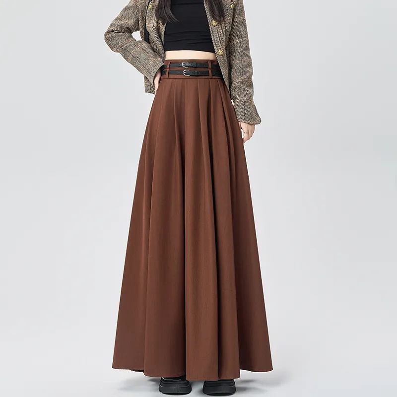 Pa33word Casual Style Long Skirt Women's-11