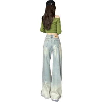 Oudifu Jeans Women's Light Vintage Blue