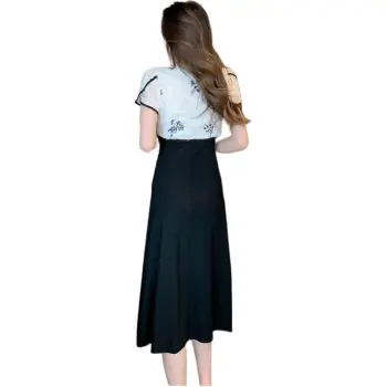 Oudifu Two Piece Skirt Sets Women's