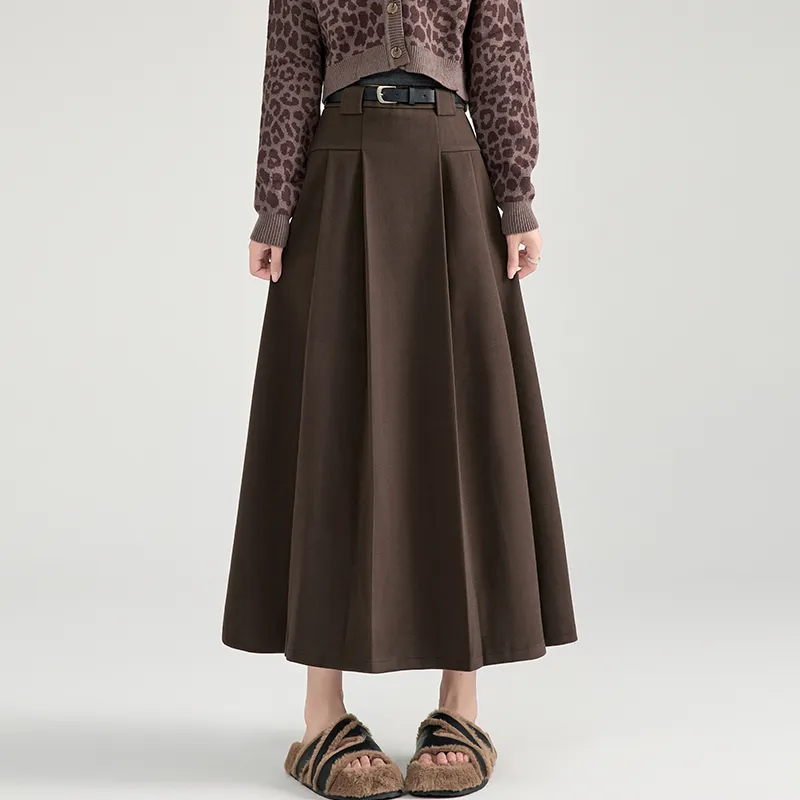 Oudifu Casual Long Skirt Women's-10