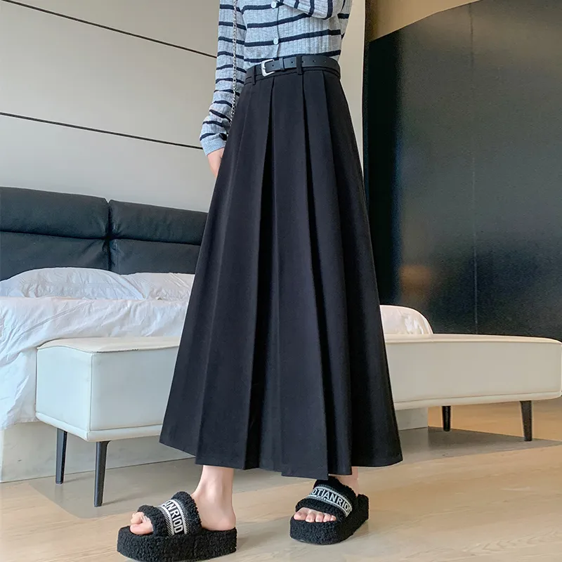 Oudifu Casual Long Skirt Women's-7