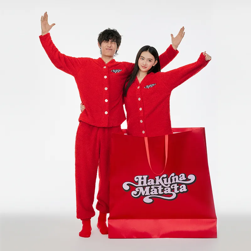 DGG Pajama Set Unisex Zodiac Year Lucky Red-3