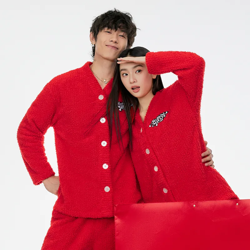 DGG Pajama Set Unisex Zodiac Year Lucky Red-4