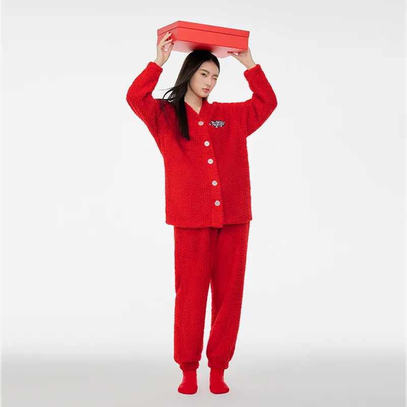 DGG Pajama Set Unisex Zodiac Year Lucky Red-2