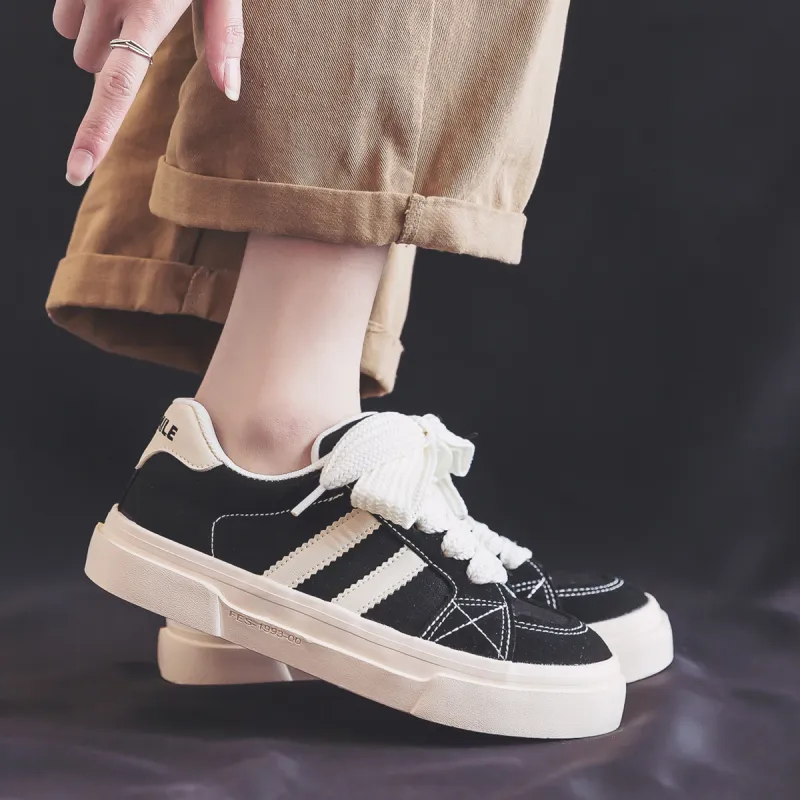 YOBN SMILE Anti-Slip Wear-Resistant Low-Top Skateboard Shoes Women's-8