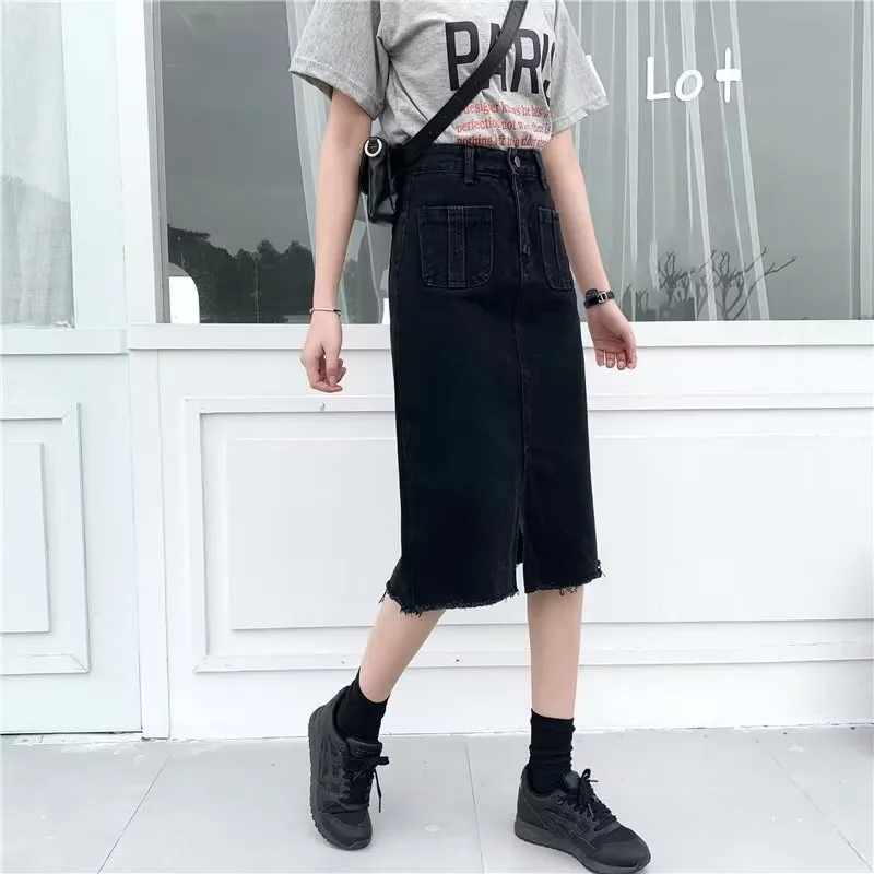 Alxnan Denim Long Skirt Women's-2