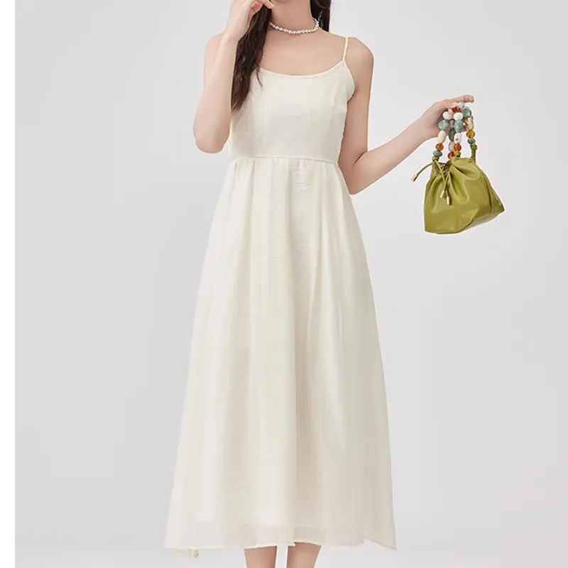 Alxnan Slip Dresses Women's Ecru-2