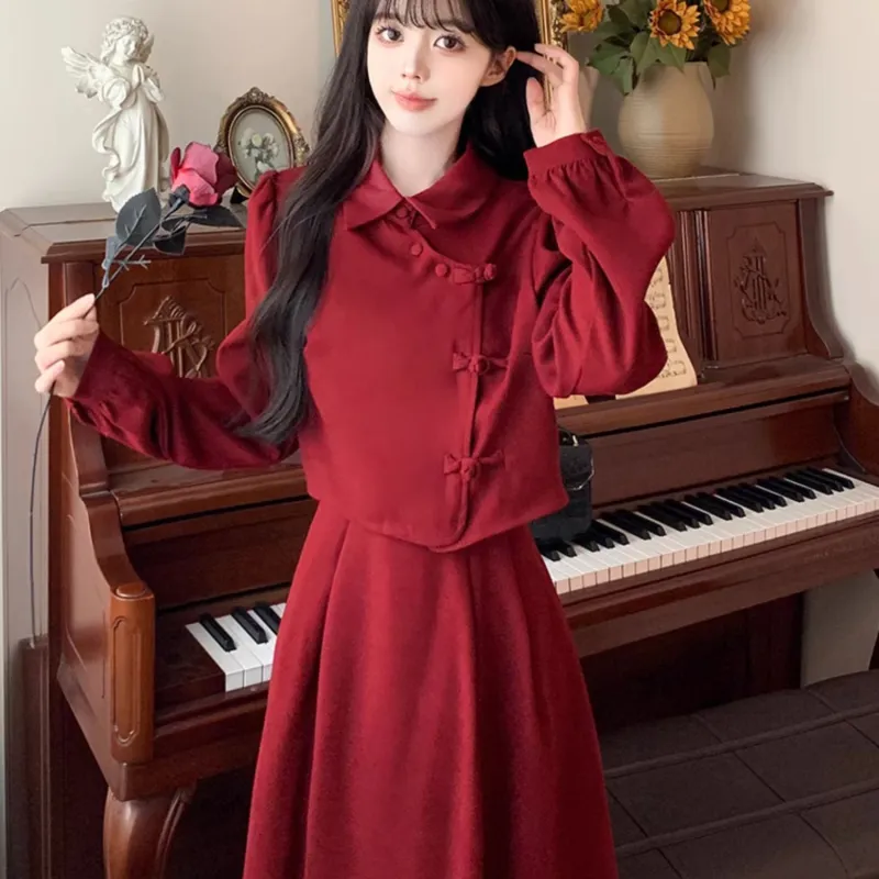 Alxnan Two Piece Skirt Sets Women's-1