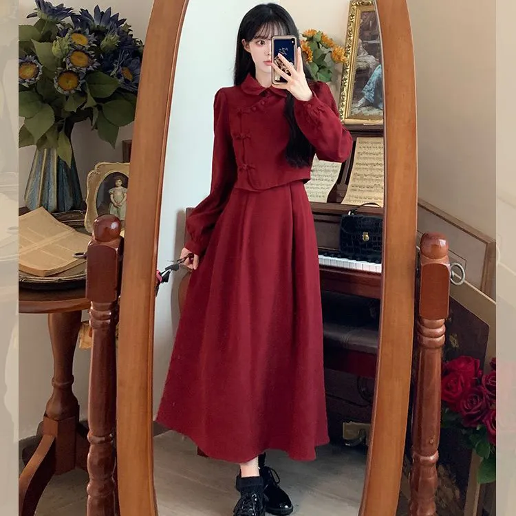 Alxnan Two Piece Skirt Sets Women's-2