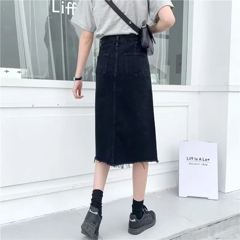 Alxnan Denim Long Skirt Women's-1