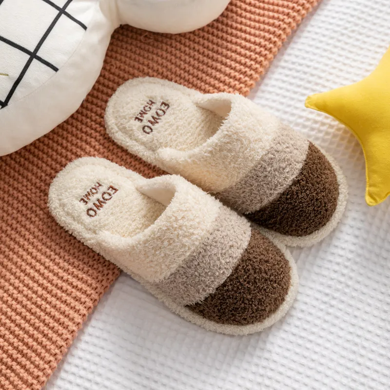 Ming Sheng Indoor Home Use Cute Platform Slip Resistant Fuzzy Slippers-11