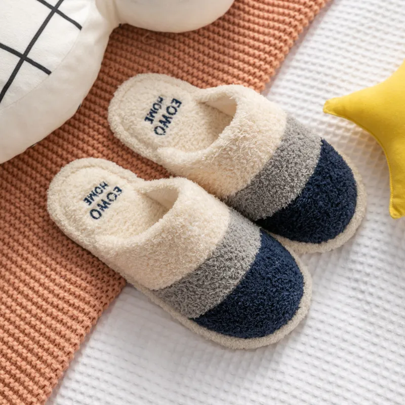 Ming Sheng Indoor Home Use Cute Platform Slip Resistant Fuzzy Slippers-9