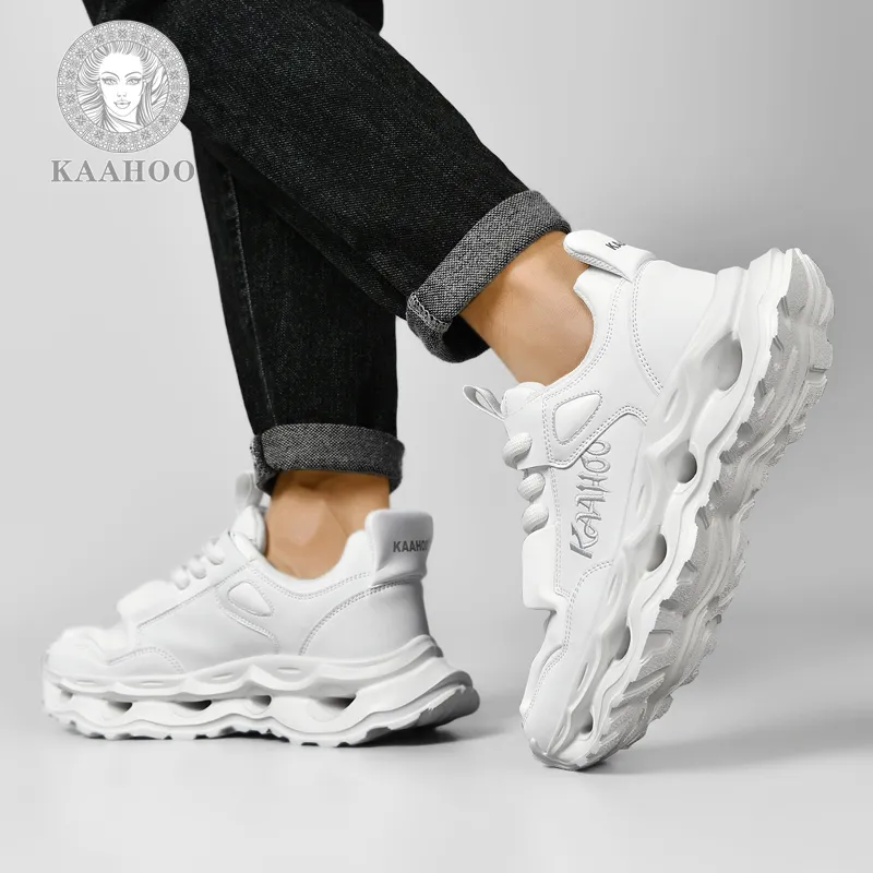 KAAHOO Cushioning Anti Slip And Wear Resistant Height Increasing Low Top Casual Shoes Unisex-5
