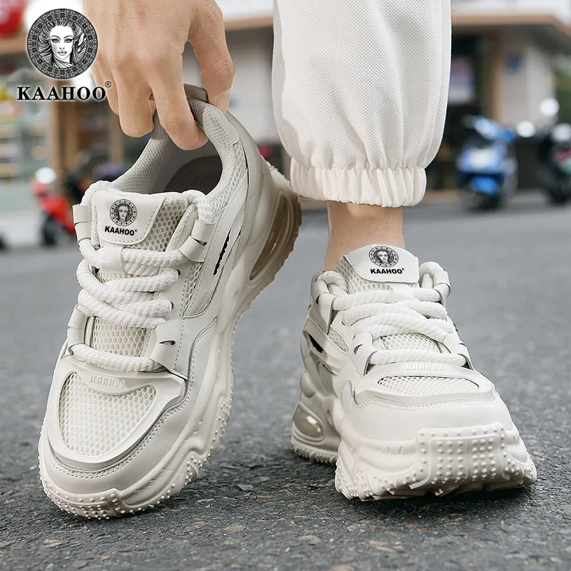KAAHOO Wear-Resistant Breathable Height Increasing Low-Top Casual Shoes Unisex-6