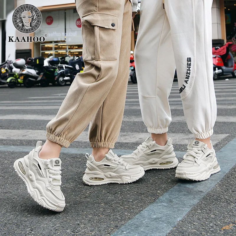 KAAHOO Wear-Resistant Breathable Height Increasing Low-Top Casual Shoes Unisex-10