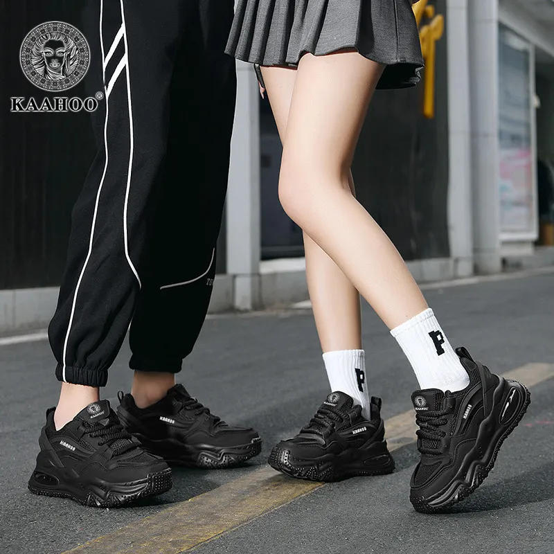 KAAHOO Wear-Resistant Breathable Height Increasing Low-Top Casual Shoes Unisex-23