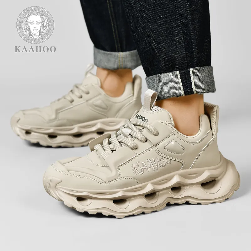 KAAHOO Cushioning Anti Slip And Wear Resistant Height Increasing Low Top Casual Shoes Unisex-14