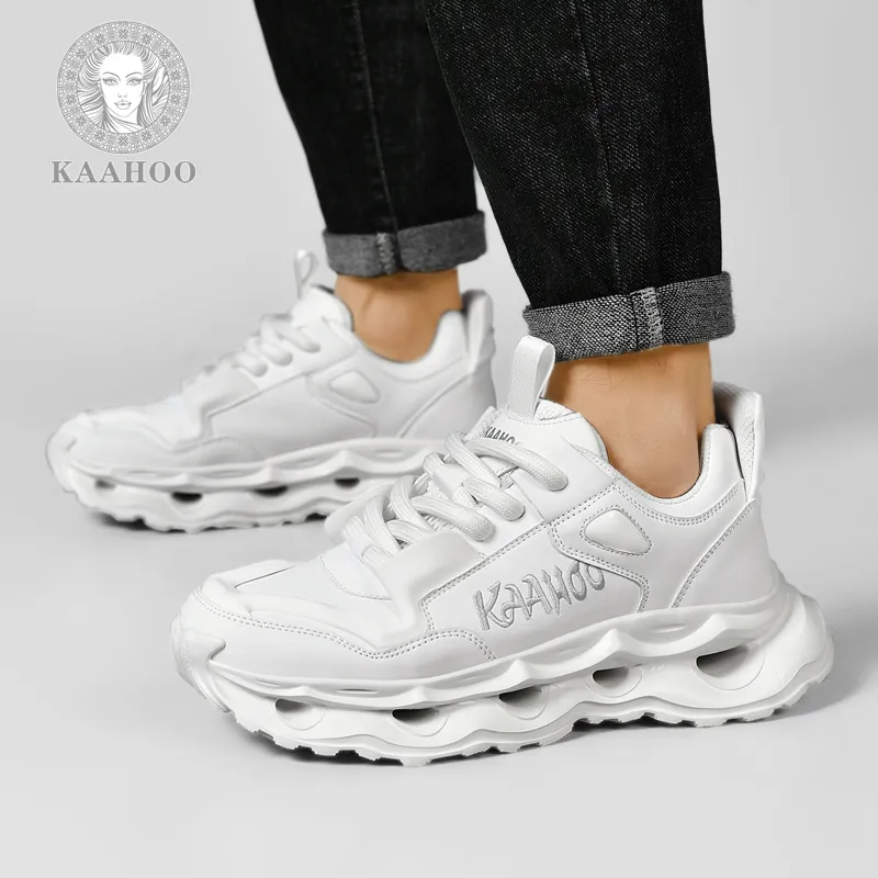 KAAHOO Cushioning Anti Slip And Wear Resistant Height Increasing Low Top Casual Shoes Unisex-6