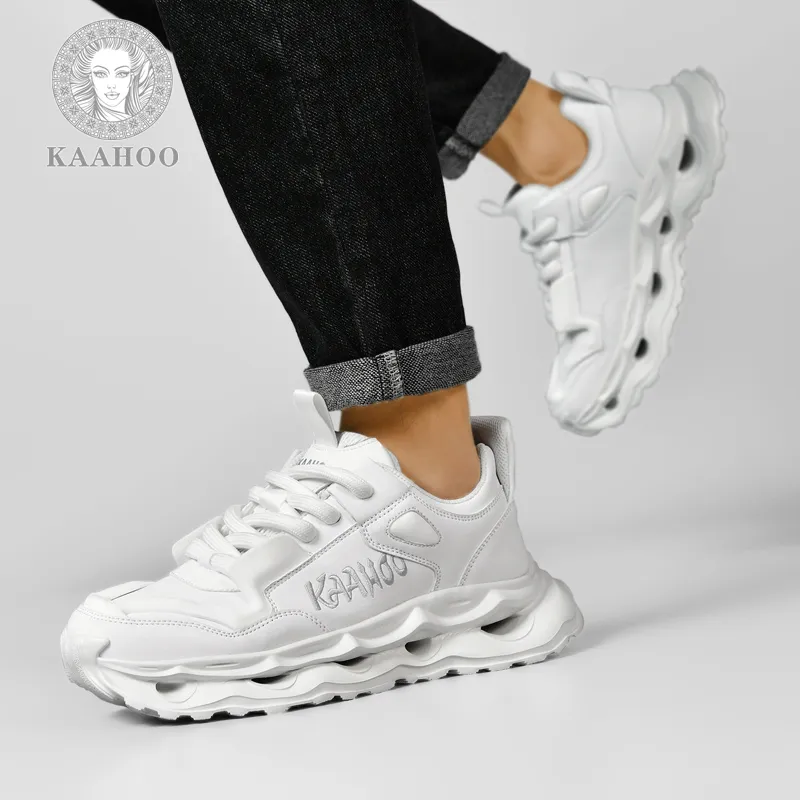 KAAHOO Cushioning Anti Slip And Wear Resistant Height Increasing Low Top Casual Shoes Unisex-7