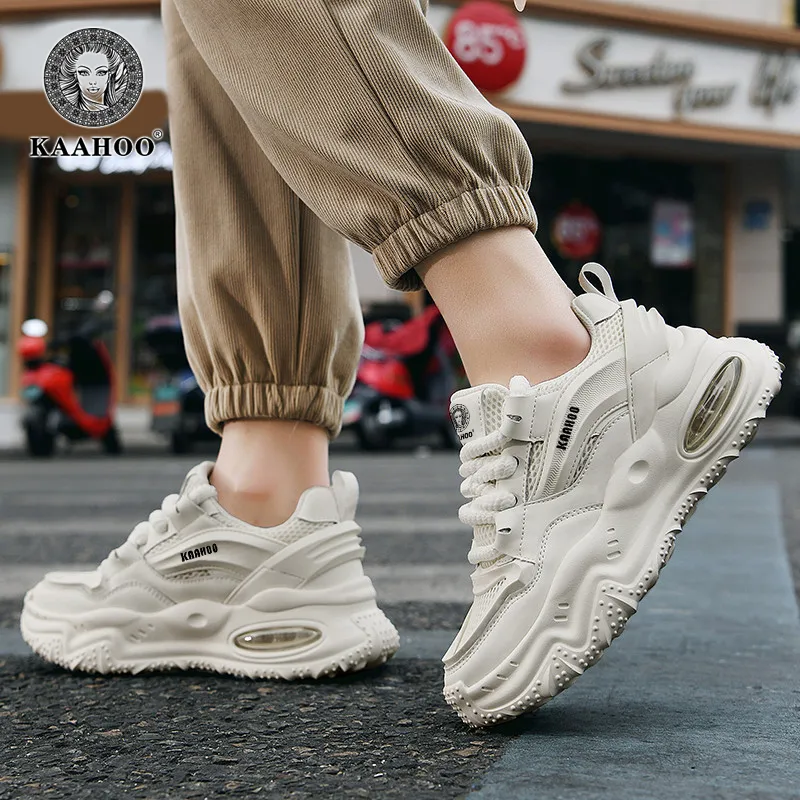 KAAHOO Wear-Resistant Breathable Height Increasing Low-Top Casual Shoes Unisex-11