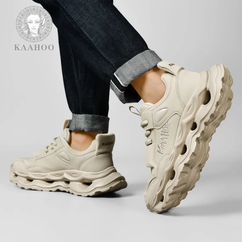 KAAHOO Cushioning Anti Slip And Wear Resistant Height Increasing Low Top Casual Shoes Unisex-13