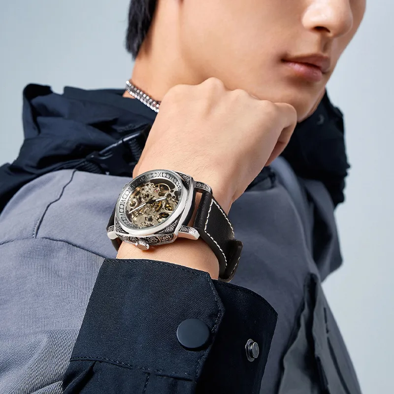 RERF Mechanical Movement Men's Watches Silver Dial-4