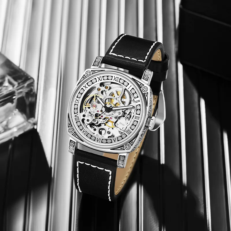 RERF Mechanical Movement Men's Watches Silver Dial-10