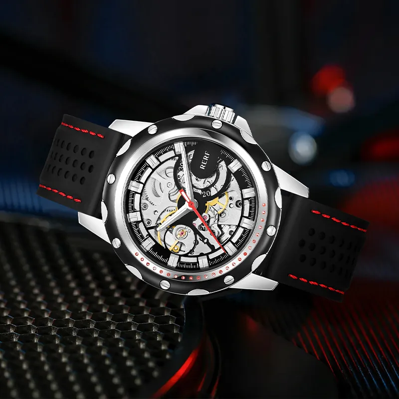 RERF Mechanical Movement Men's Watches Silver Dial-3