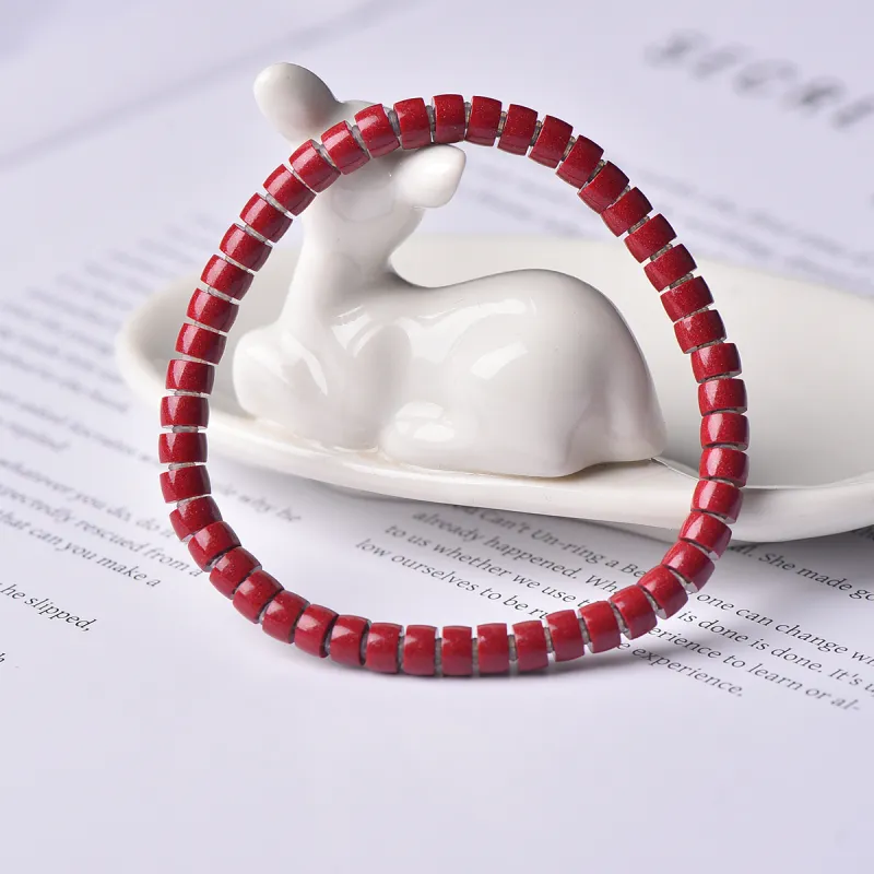 IOEKO Reconstructed Cinnabar Bracelets Unisex-3