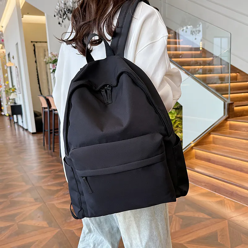 LEXI Oxford Backpack Unisex Black/White-1