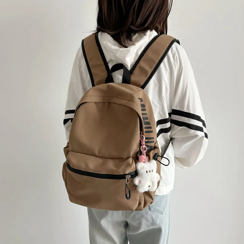 LEXI Nylon Fabric Backpack Regular Unisex Multicolor-20