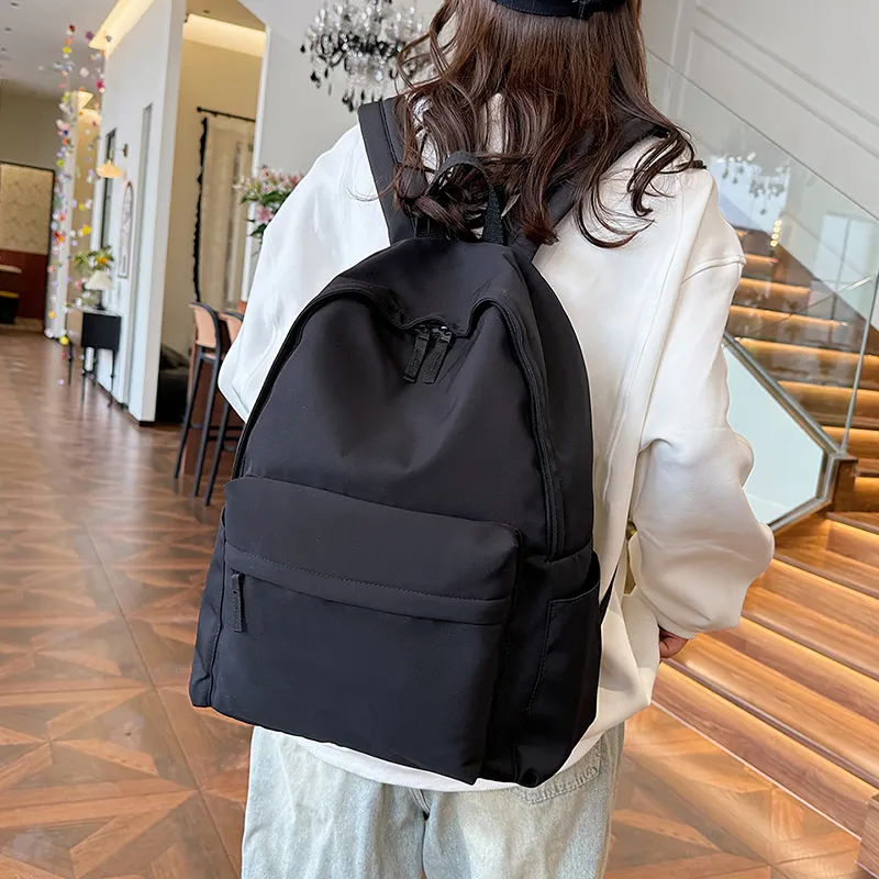 LEXI Oxford Backpack Unisex Black/White-4