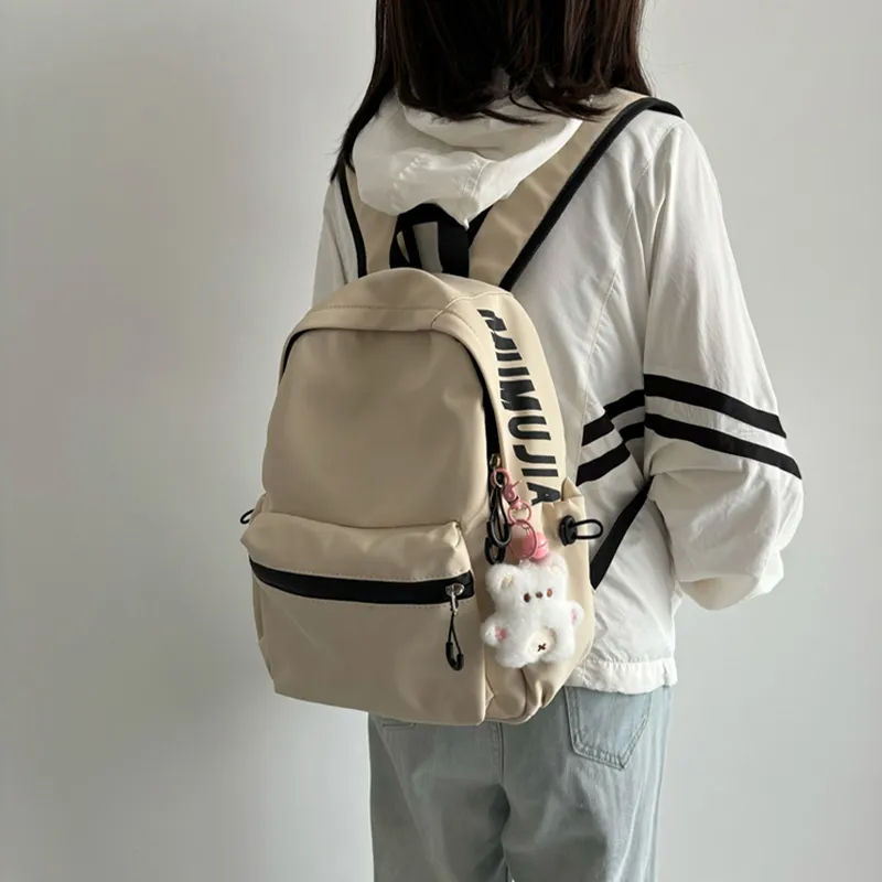 LEXI Nylon Fabric Backpack Regular Unisex Multicolor-1