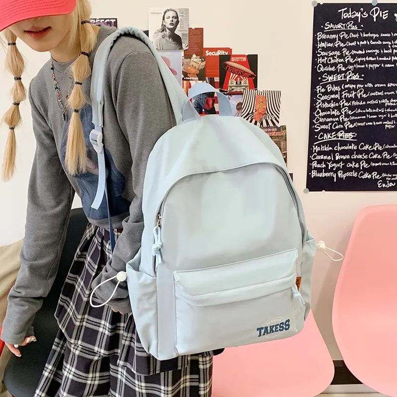 LEXI Nylon Fabric Backpack Unisex Multicolor-3