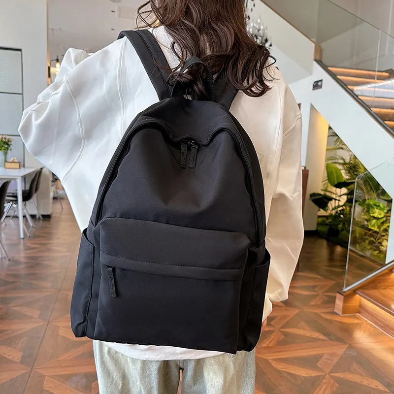 LEXI Oxford Backpack Unisex Black/White-3