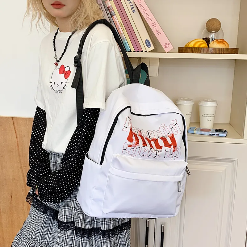 LEXI Nylon Fabric Backpack Regular Unisex Multicolor-7