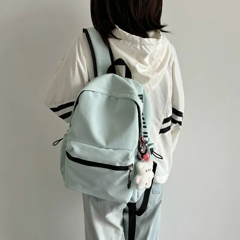 LEXI Nylon Fabric Backpack Regular Unisex Multicolor-11