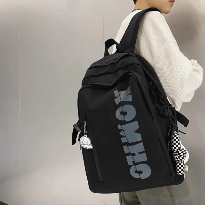 LEXI Nylon Backpack Unisex Black/White/Gray/Blue/Green-1