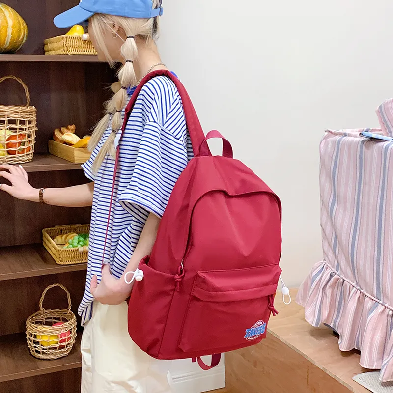 LEXI Nylon Fabric Backpack Unisex Multicolor-11