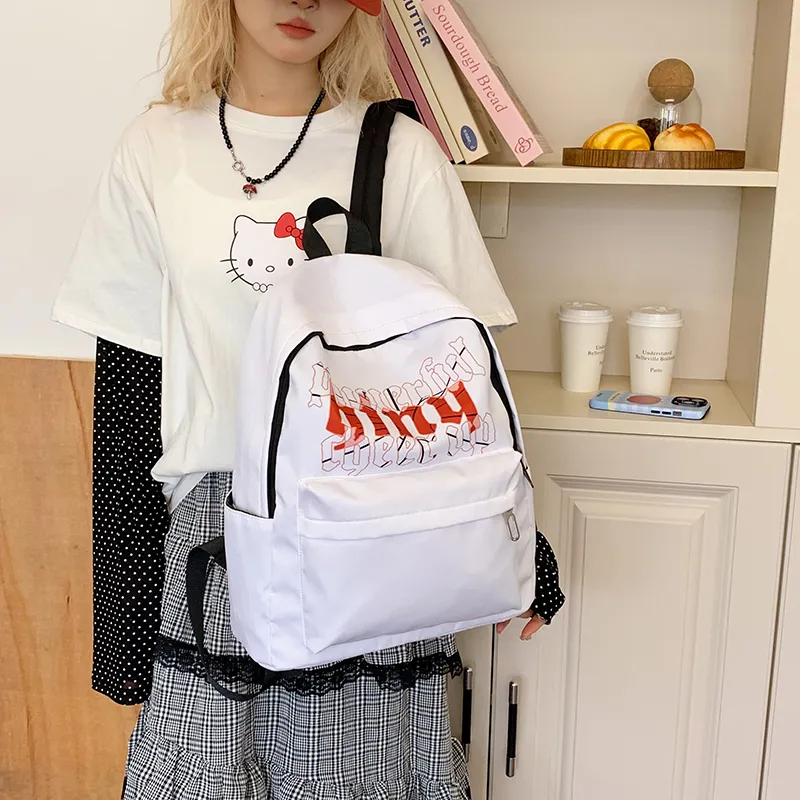 LEXI Nylon Fabric Backpack Regular Unisex Multicolor-6