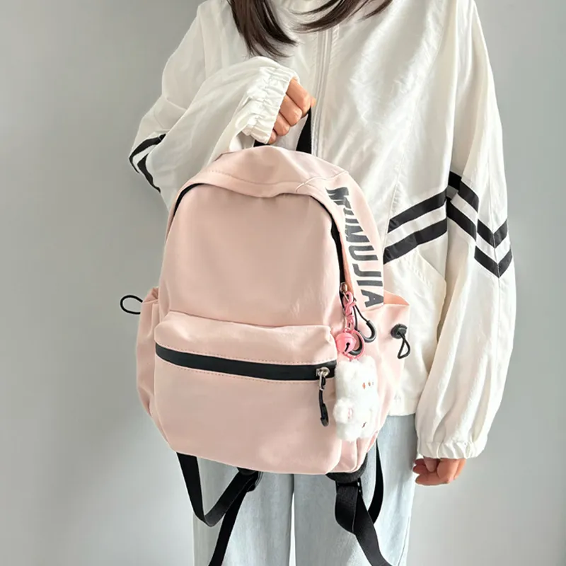 LEXI Nylon Fabric Backpack Regular Unisex Multicolor-17