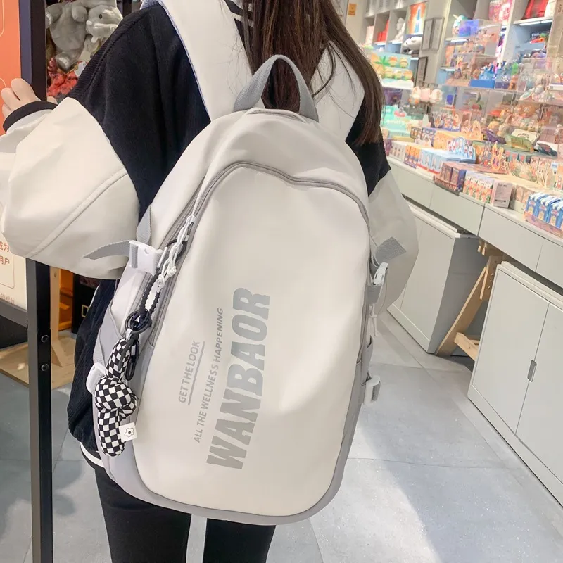 LEXI Nylon Backpack Regular Unisex Black/Gray/Blue/Orange/Purple-2