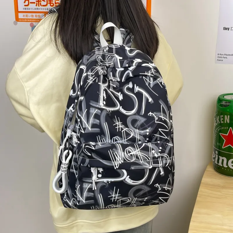LEXI Nylon Backpack Unisex Multicolor-17